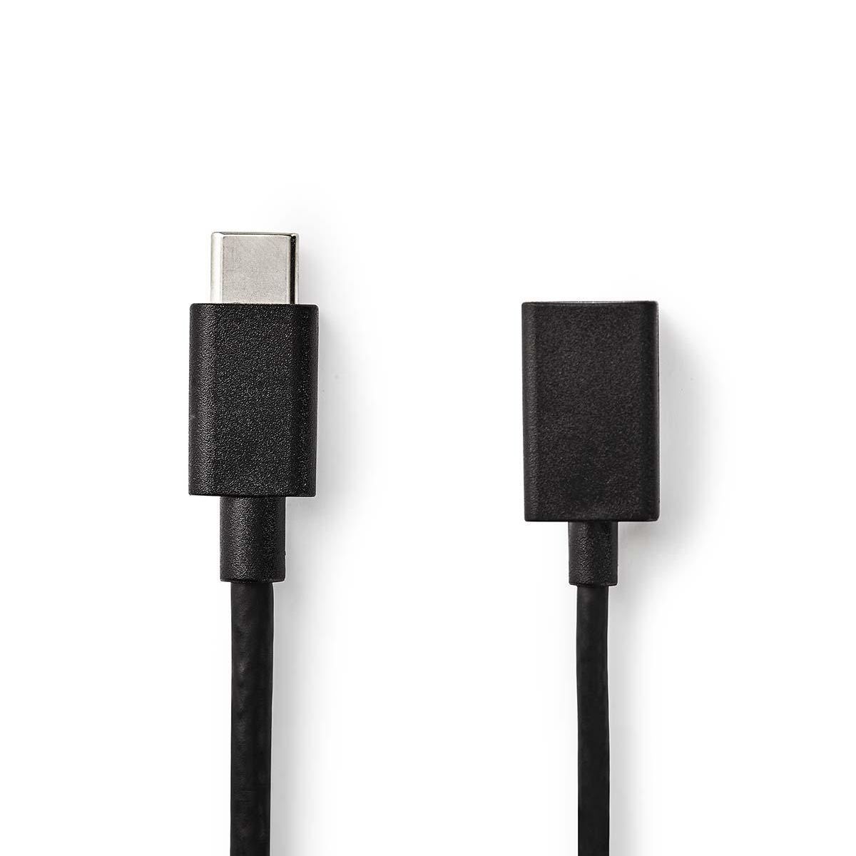 Nedis USB-kabel zwart 0,15m