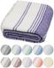 DEMMEX Gecertificeerd 100% biologisch Turks katoenen strand- en badhanddoek - hamam pestemal handdoek, deken - oversized, sneldrogend, zandvrij, compact - diamantweefsel, voorgewassen, gemaakt in