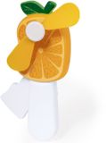 Merkloos Manhattan Mini ventilator/handventilator - sinaasappel - 7 x 13 x 3 cm - verkoeling in zomer