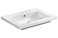 ArtCom Modern wit keramisch wastafelmodel E-8070-60 Spirit 2, zonder mengkraan, afmetingen 61x14x46 cm
