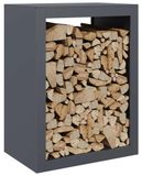 Étagère de rangement pour bois - Étagère à bois en acier - Rangement pour bois 60x40x80 cm - Vert olive