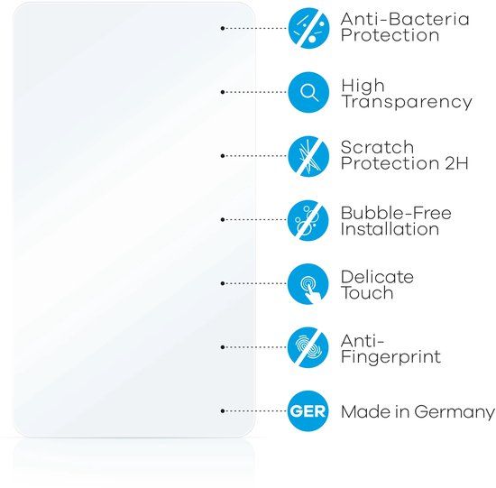 upscreen - Screenprotector voor Siltcon Vortex SI162 - Folie Beschermfolie transparant antibacterieel