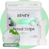 Resty Mint Neusstrips - Sterke Mintgeur - Voor Snurken, Sport & Slaap - M/L - 48 Stuks