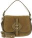 Coccinelle Leren handtas schoudertas Mavery Suede BI Handbag Suede Leather / Micro Gra. Le. Seagrass kaki