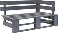vidaXL Tuinhoekbank pallet hout grijs