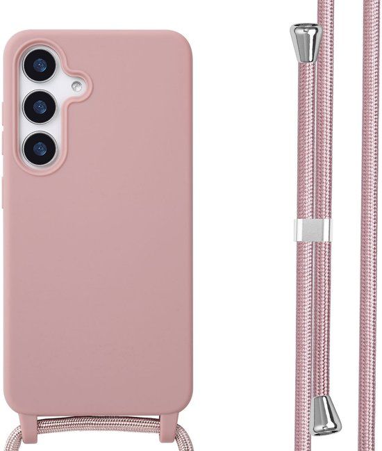 imoshion Siliconen hoesje met koord voor de Samsung Galaxy S25 - Sand Pink