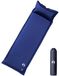 vidaXL - Matelas de camping avec oreiller autogonflant 1 personne bleu marine