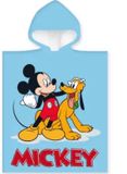 Disney Mickey Max-Fashion Kft. Mickey en Goofy poncho 50 x 100 cm blauw