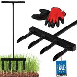 KOTARBAU® Gazonbeluchter, Staal, Handmatige Gazonbeluchter, 36 cm, Zwart