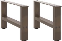 vidaXL Salontafelpoten naturel staal 2 stuks 50 cm