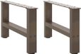 vidaXL Salontafelpoten naturel staal 2 stuks 50 cm