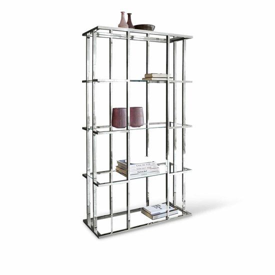 LOBERON Open kast Dacre zilverkleurig
