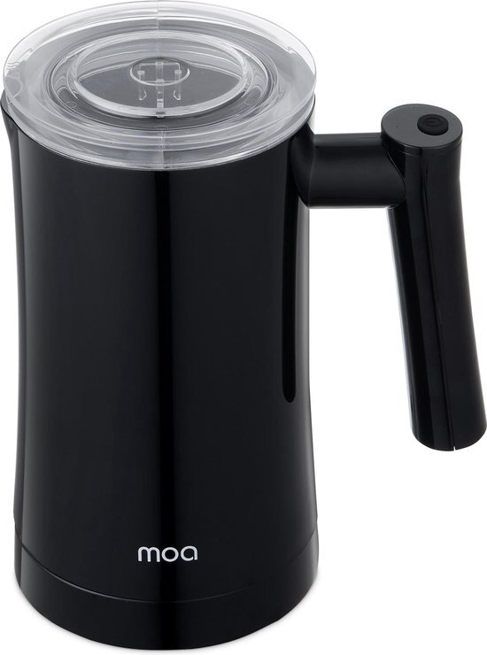 MOA SPORT Melkopschuimer - BPA vrij - Voor Opschuimen en Verwarmen - Zwart - MF1B