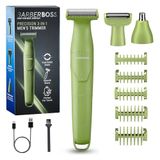 BarberBoss QR-2302 3-in-1 tondeuse voor baard, kaptafel, lichaam, neus- en oortrimmer, draadloos scheerapparaat met USB-opladen, multifunctioneel scheerapparaat