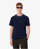 Lacoste Regular Fit Jersey T-Shirt with Ribbed Crew Neck - Navy