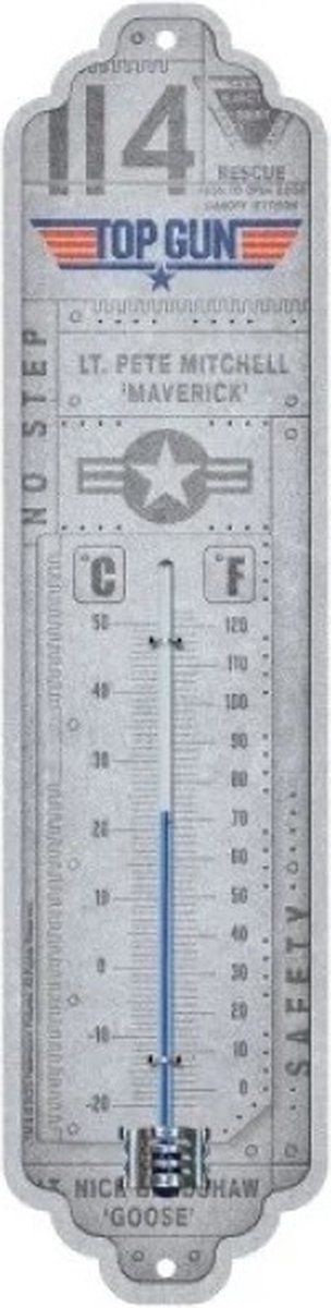 Nostalgic Art Thermometer - Top Gun I Feel The Need... The Need For Speed - Meerkleurig