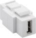 Goobay USB-A - USB-B Keystone module | verticaal | dubbelzijdig | USB2.0 | wit
