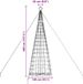 vidaXL LED kerstboom EKENAS 400 cm 800 LED's Blauw Staal Blauw