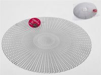 Gerimport Ronde tafel dinner placemats - zilver - kunststof - Dia 40 cm - Kerst