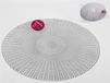 Gerimport Ronde tafel dinner placemats - zilver - kunststof - Dia 40 cm - Kerst