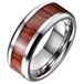TJ Tom Jaxon Tom Jaxon Wolfraam heren ring Zilverkleurig Glans Palissander Inlay-18mm