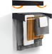 Compact, gris, pliable étendoir à linge d'une longueur de 100 cm
