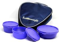 OEM Lichtgewicht set voedselcontainers - Voedselzakken - Donkerpaarse container - 700 ml - Morsbestendig ontwerp