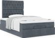 Maison Exclusive - Cadre de lit ottoman avec matelas, gris foncé, 120x190 cm, velours