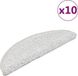 vidaXL Trapmatten 10 st 56x17x3 cm Wit Halfrond