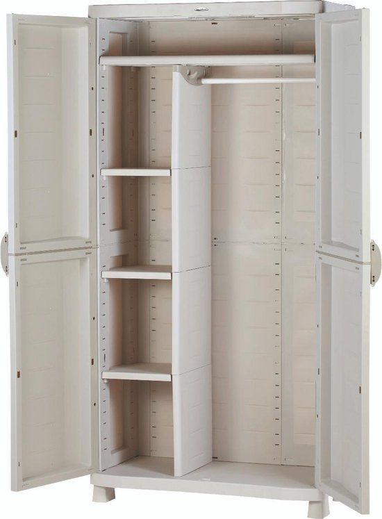 Intergard Kunststof opbergkast bezemkast groen 70x184cm