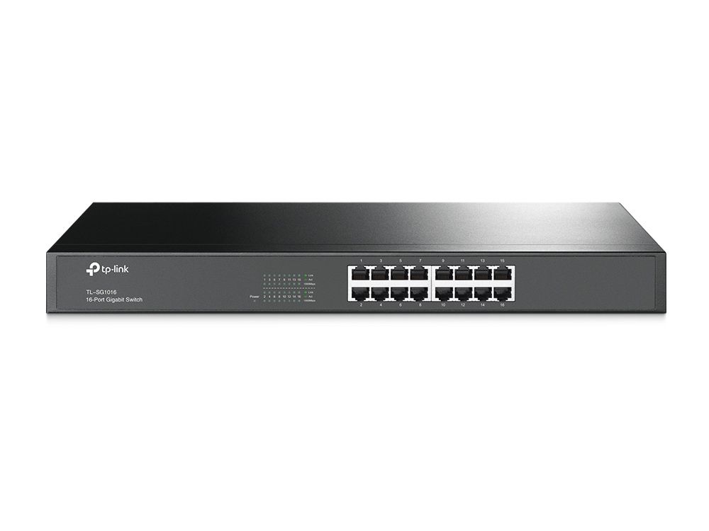 TP-Link TL-SG1016 - 16-Port Gigabit Ethernet Switch - Unmanaged - Black