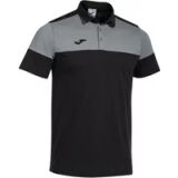 Joma Crew V Korte Mouw Poloshirt Zwart, Grijs XL Man