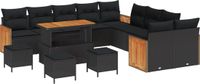vidaXL Tuinbank Set Zwart