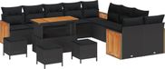 vidaXL Banc de jardin noir