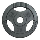 Gorilla Sports Disque de poids - Fonte à poignées - 15 kg - 50/51 mm