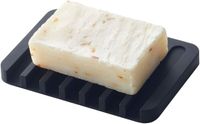 Ibenzoa® Savonnière en silicone noir élégante et pratique