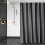 OEM Transparant douchegordijn van polyester, 180 x 200 cm, donkergrijs, met 12 ringen