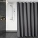 OEM Transparant douchegordijn van polyester, 180 x 200 cm, donkergrijs, met 12 ringen