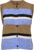 Only Gilet Onlkallie Sl Button Vest Knt 15361098 Toasted Coconut/ Ultramarin Dames Maat - M