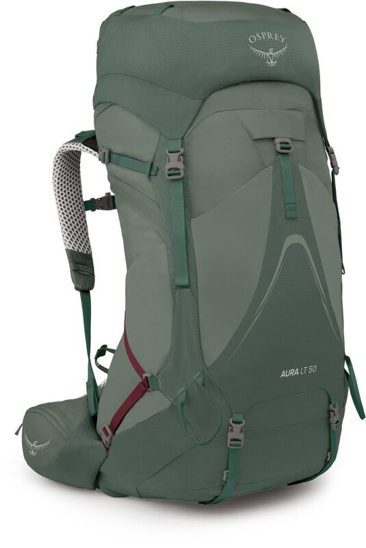 Osprey Aura AG LT 65L Women's Backpack - Koseret / Darjeeling Spring Green