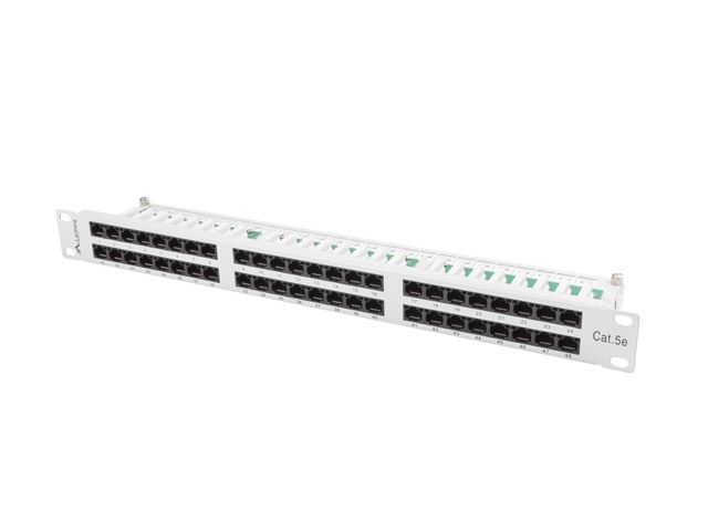 Lanberg PPU5-1048-S - Patchpaneel - RJ-45 - Grijs