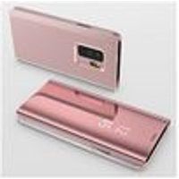 Phonillico® Roze Spiegel Flip Case voor Samsung Galaxy A70 - Clear View Beschermhoes Cover