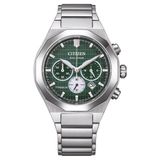 Citizen Zenshin Senkei CA4691-59X Horloge - Heren - Titanium - Zilverkleurig - Groene Wijzerplaat - Ø 41 mm