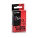Casio XR-12RD1 Label Tape - Black on Red - 12mm x 8m