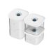 ZWILLING Fresh & Save Cube La Mer Vacuümboxset S, 3-delig, 2 x maat S & 1 x maat 2S, luchtdichte en vacuüm opberging, vaatwasmachinebestendig, transparant
