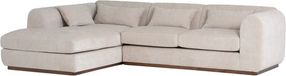 WOOOD Brenvo Hoekbank Links - Structure Velvet - Zand
