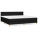 vidaXL Boxspringbed met matras, stof, zwart, 200x200 cm