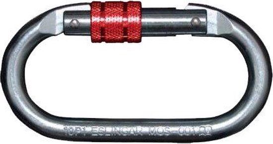 Heble® Zilveren Karabijnhaak 10mm met Twistlock Schroefvergrendeling - van Heble®