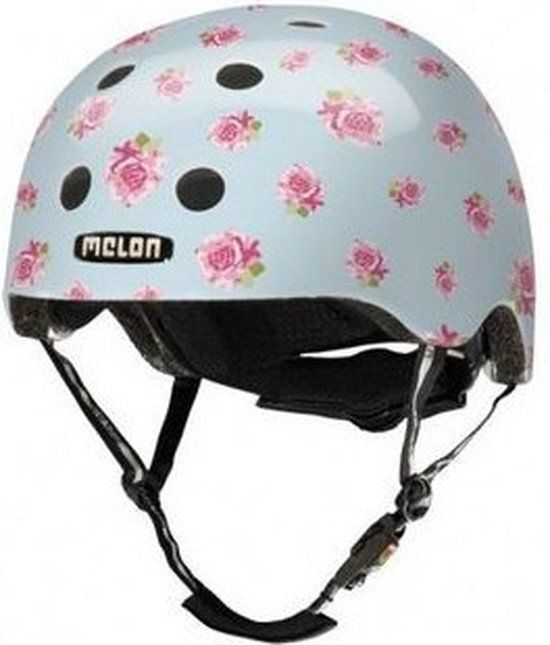 Melon Fietshelm Flying Roses Blauw Maat XL-XXL (58-63cm)