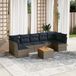 Maison Exclusive - Ensemble de meubles de jardin 8 pièces avec canapé et coussins, gris, en polyrotin